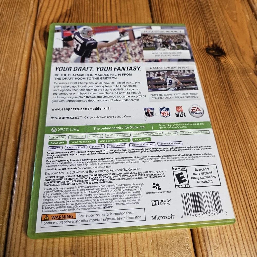 Madden NFL 16 (Microsoft Xbox 360, 2015)